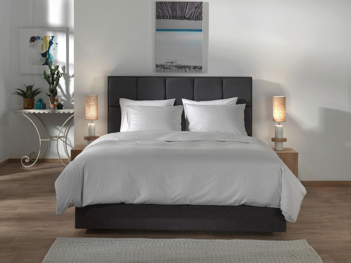 BETTWÄSCHE 2-teilig Suite-Casablanca Renforcé 135/200 cm  - Hellgrau, Basics, Textil (135/200cm)