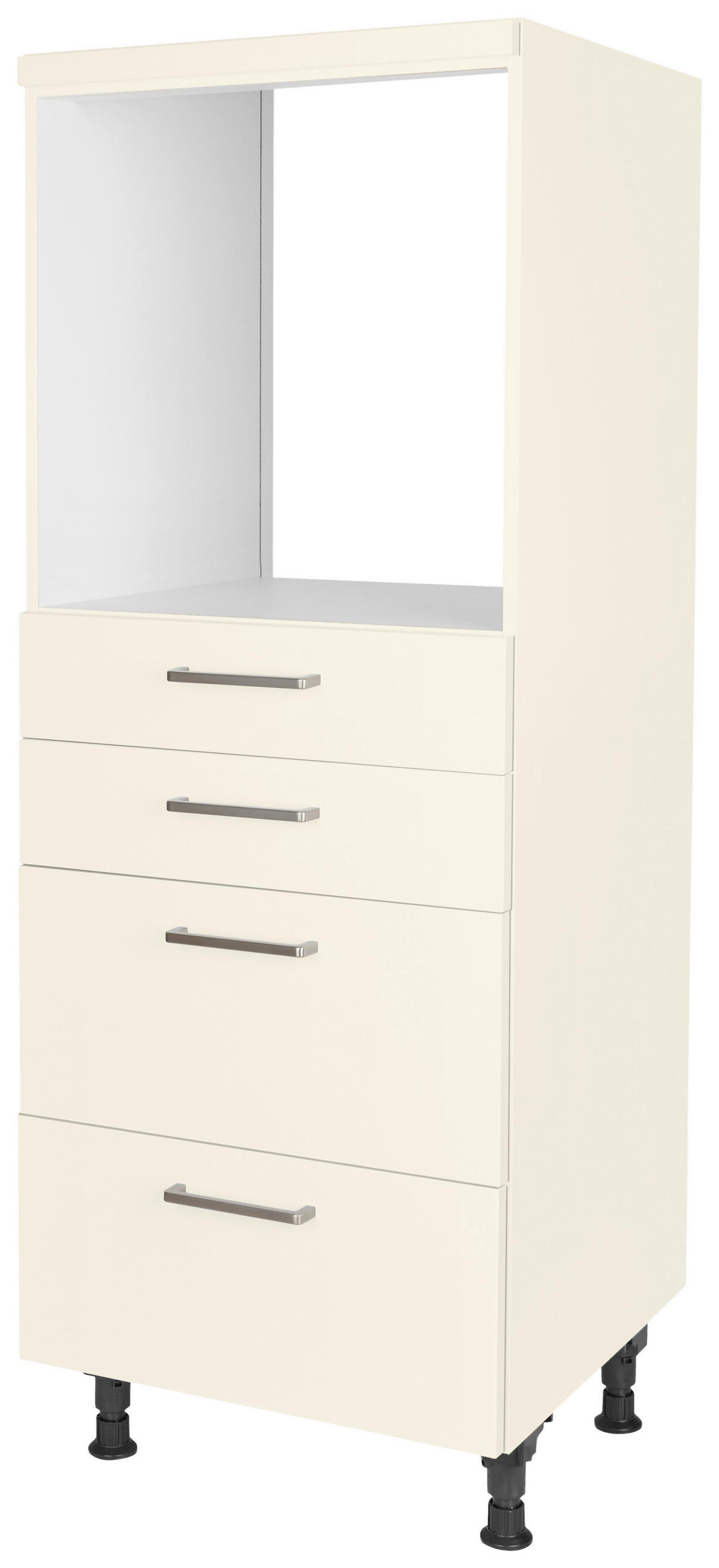 GERÄTEUMBAUSCHRANK 60/168/58 cm  in Magnolie  - Edelstahlfarben/Magnolie, MODERN, Holzwerkstoff/Metall (60/168/58cm) - Nobilia