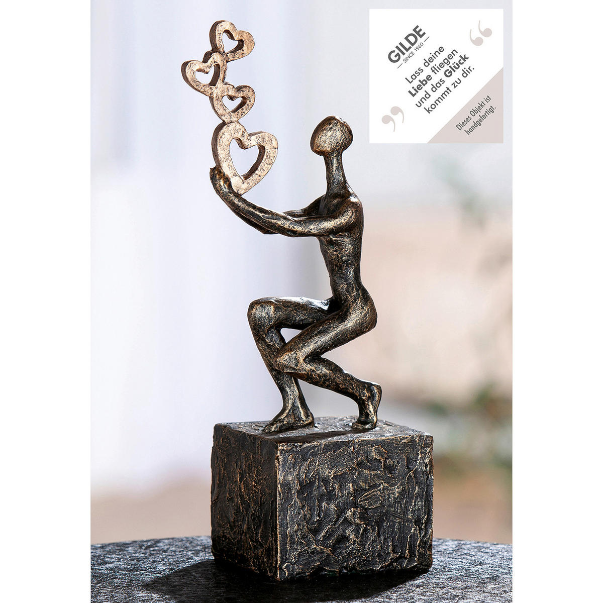 SKULPTUR - Bronzefarben, Basics, Kunststoff (10/24/7cm)