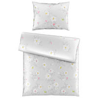 POSTEĽNÁ BIELIZEŇ, satén, strieborná,  - strieborná, Konventionell, textil (140cm) - Esposa