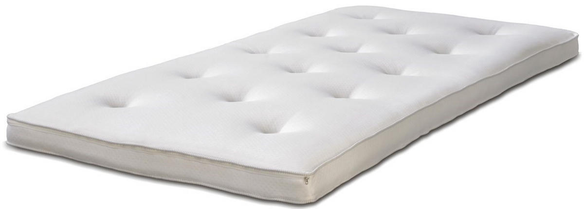 BÄDDMADRASS 120/200 cm  höjd ca 8 cm  - vit, Klassisk, textil (120/200cm) - Cassando