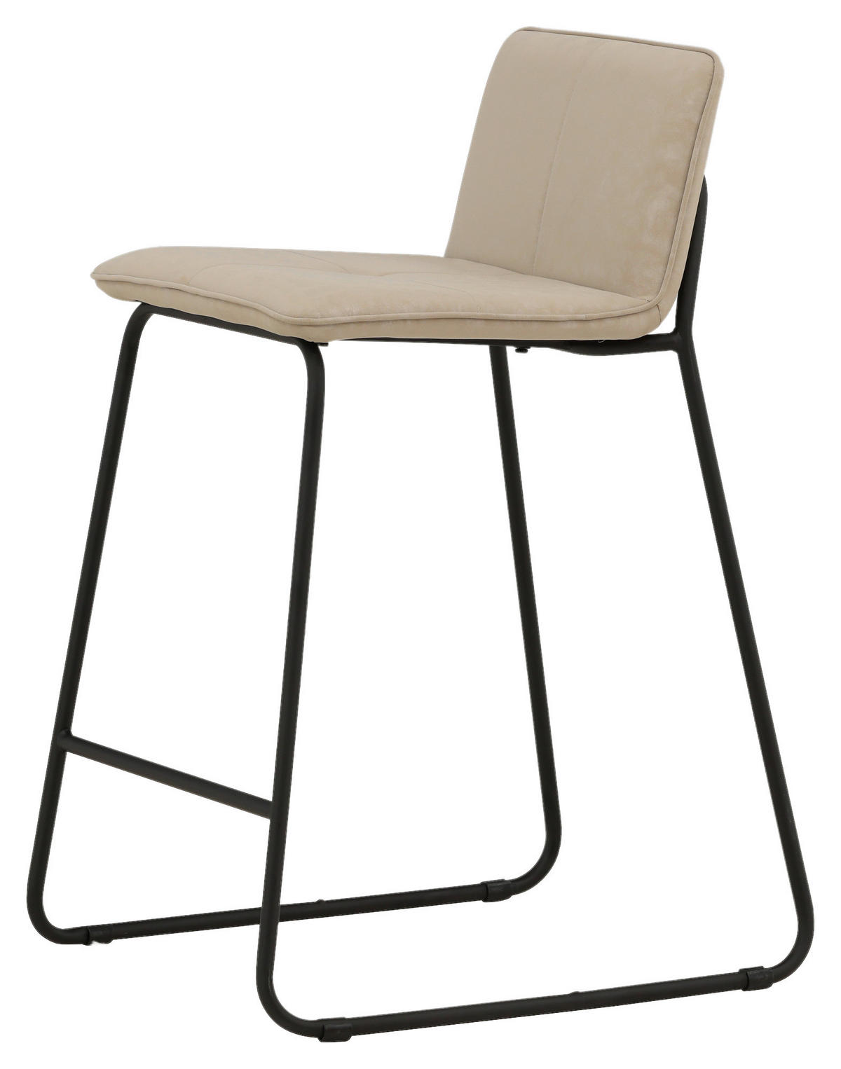 BARHOCKER-SET Schwarz, Beige Stahl  - Beige/Schwarz, Design, Textil/Metall (41/84/50cm) - Livetastic