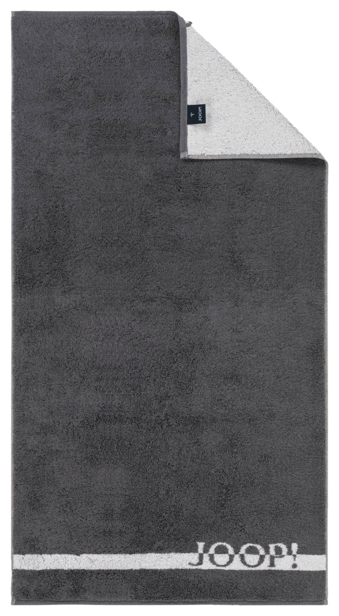 Thumbnail - Joop! Frottierset Split Doubleface, Grau, Dunkelgrau, Textil, 5-teilig, Uni, Oeko-Tex® Standard 100, saugfähig, Aufhänge...