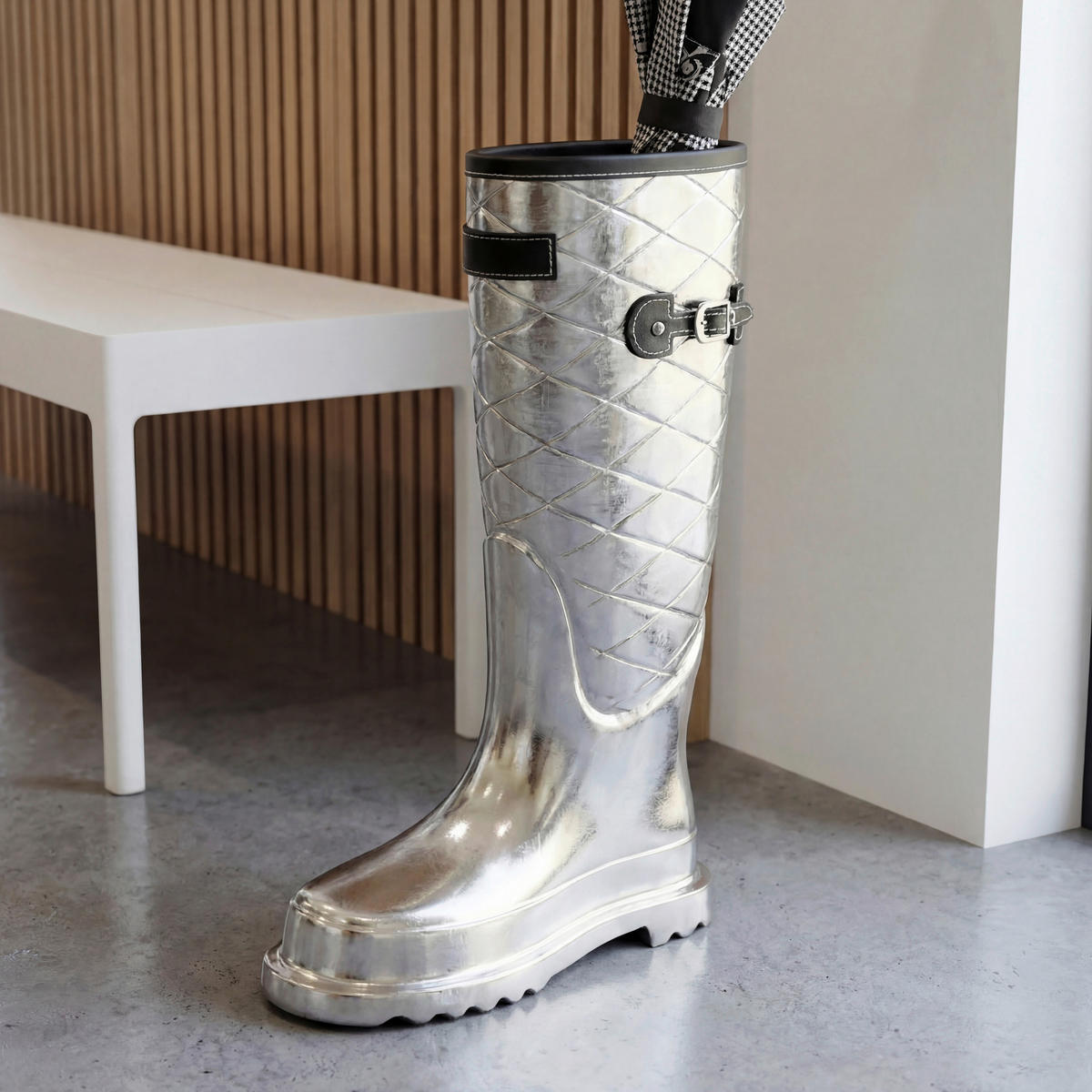 ESERNYŐTARTÓ - ezüstszínű, Design, fém (26/11/44cm) - Livetastic