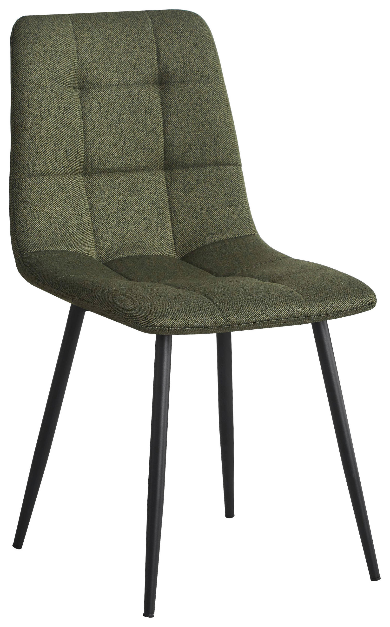 STUHL   Webstoff  Grün, Schwarz  - Schwarz/Grün, Design, Textil/Metall (45/86,5/55cm) - Stylife