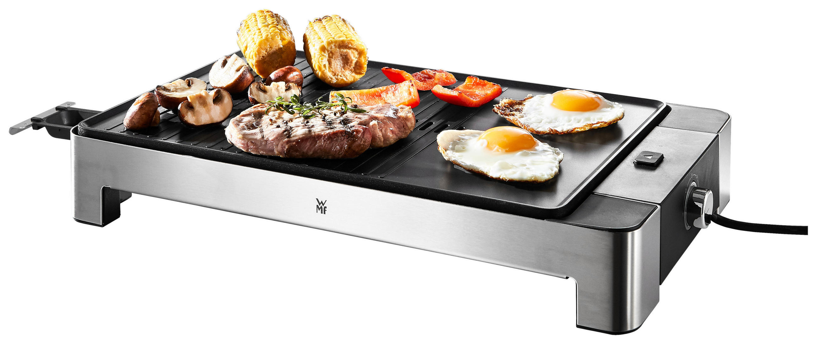TISCHGRILL  - Silberfarben/Schwarz, Basics, Metall - WMF
