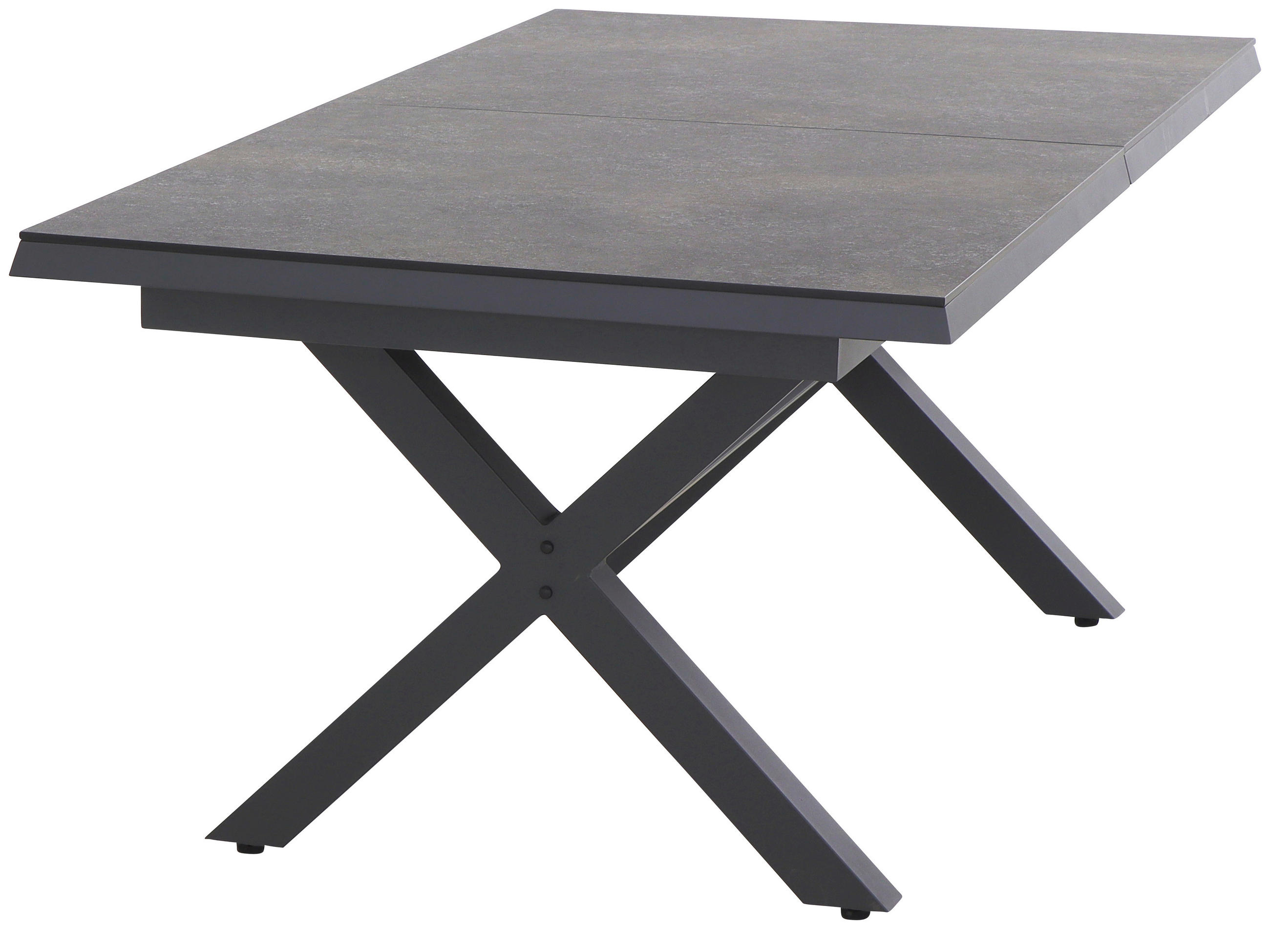GARTENTISCH 200-260/100/77 cm Metall rechteckig  - Anthrazit/Titanfarben, Basics, Kunststoff/Metall (200-260/100/77cm) - Siena Garden