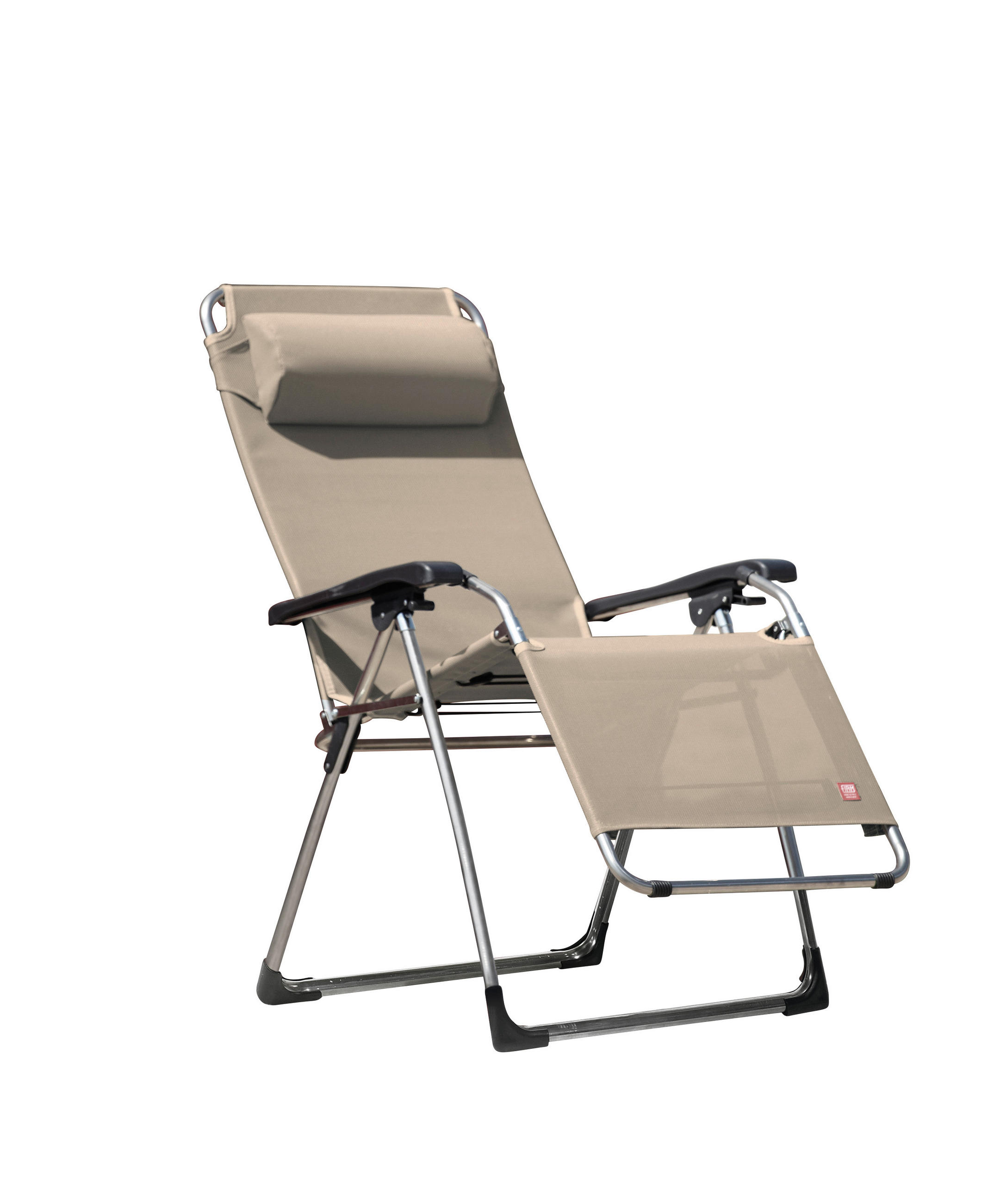 GARTEN-RELAXSESSEL 70/136/86 cm  - Taupe/Silberfarben, Design, Kunststoff/Textil (70/136/86cm) - FIAM
