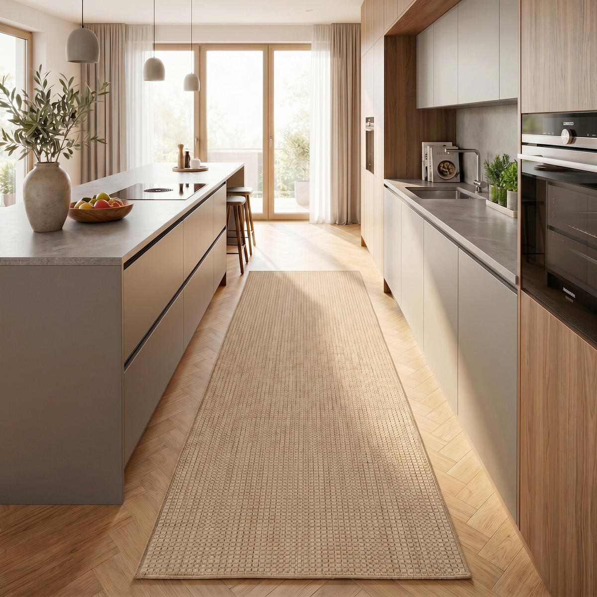 OUTDOORTEPPICH für Terrasse und Balkon 80/250 cm Mira Beige  - Beige, Design, Textil (80/250cm) - Ayyildiz 