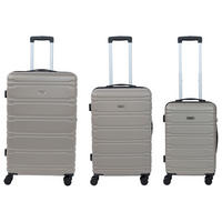 REISEKOFFERSET Mokka 3-teilig  - Mokka, Basics, Kunststoff/Textil - Novel
