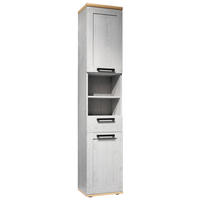 HOCHSCHRANK 38/190/31 cm  - Schwarz/Eiche Artisan, KONVENTIONELL, Holzwerkstoff/Kunststoff (38/190/31cm) - home24