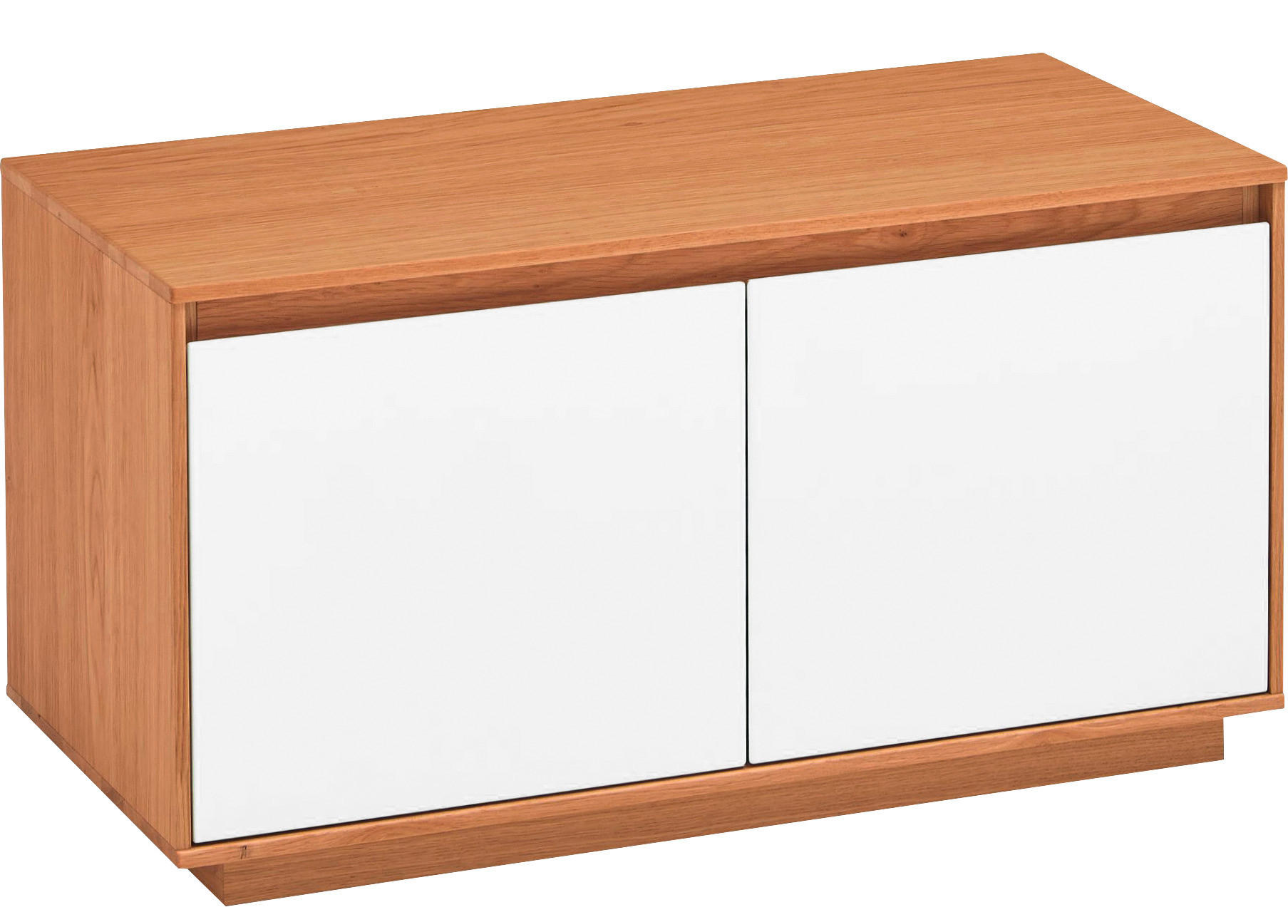 XXXLutz Garderobenbank Weiß, Eiche 86x45x40 cm
