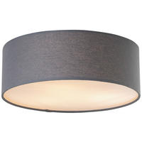 DECKENLEUCHTE  37/13 cm    - Weiss/Anthrazit, Design, Kunststoff/Textil (37/13cm) - Novel