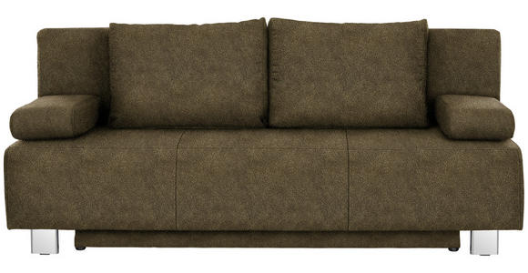 SCHLAFSOFA in Flachgewebe Grün  - Chromfarben/Grün, Design, Textil/Metall (197/88/89cm) - Xora