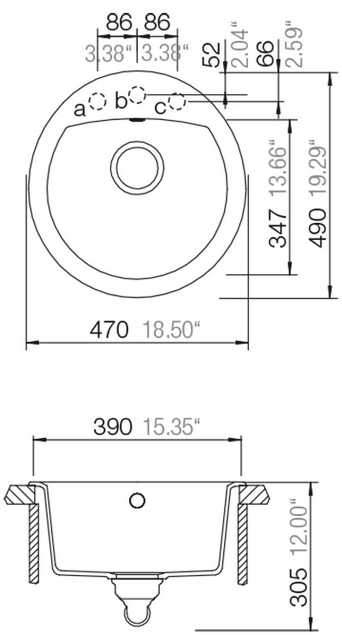 SUDOPER   47/20/49 cm         - crna, Design, kamen (47/20/49cm)