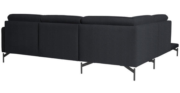 ECKSOFA in Flachgewebe Pflaume  - Pflaume/Anthrazit, Design, Textil/Metall (230/254cm) - Ambiente