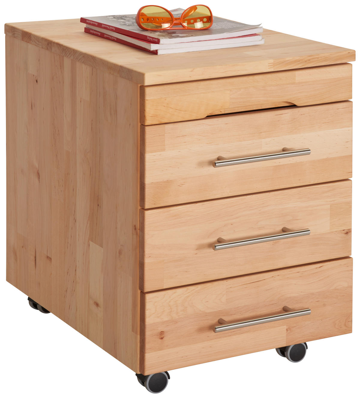ROLLCONTAINER 42/65/55 cm  - Erlefarben, Natur, Holz (42/65/55cm) - Linea Natura