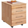 ROLLCONTAINER 42/65/55 cm  - Erlefarben, Natur, Holz (42/65/55cm) - Linea Natura