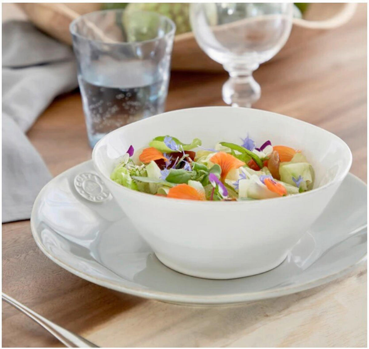 KOMBISERVICE NOVA 5-teilig  - Hellgrau, Basics, Keramik - Costa Nova