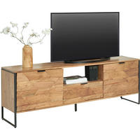 LOWBOARD  in 175/60/40 cm  - Schwarz/Akaziefarben, Trend, Holz/Metall (175/60/40cm) - Ambia Home