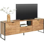 LOWBOARD  in 175/60/40 cm  - Schwarz/Akaziefarben, Trend, Holz/Metall (175/60/40cm) - Ambia Home