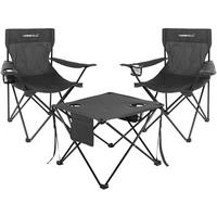 CAMPINGGARNITUR - Schwarz, Basics, Textil/Metall (43/79/43cm) - Modante