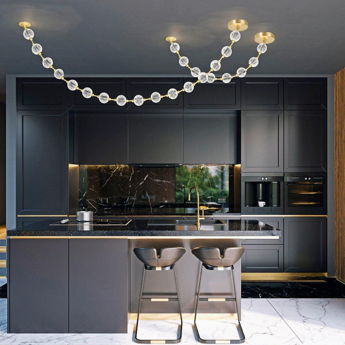 LED-HÄNGELEUCHTE Alora 22,2/147,6 cm   - Messingfarben, KONVENTIONELL, Kunststoff/Metall (22,2/147,6cm) - Elstead Lighting