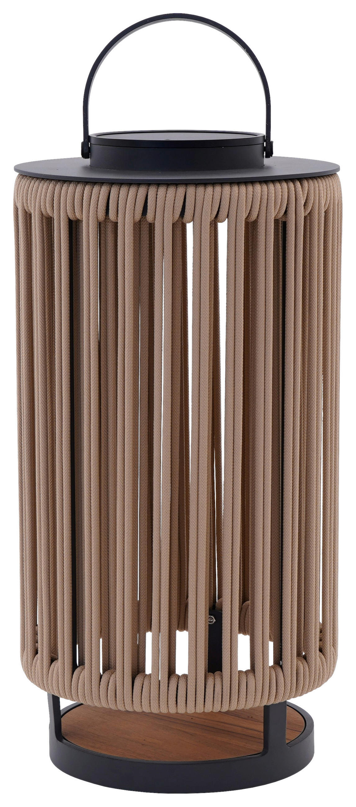 SOLÁRNÍ SVÍTIDLO, 31/62/31 cm - tmavě šedá/přírodní barvy, Design, kov/textil (31/62/31cm) - Ambia Garden