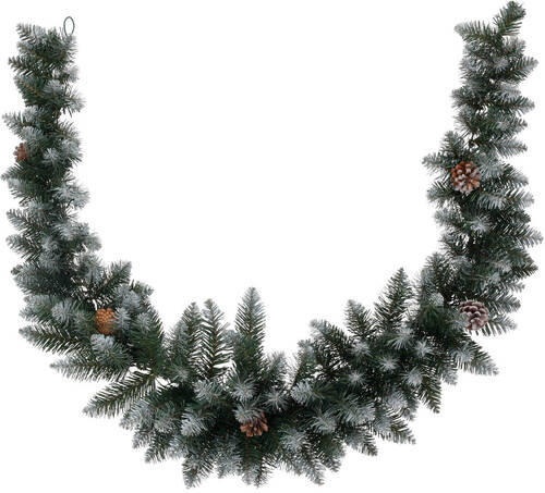 GIRLANDA 180 cm - barvy stříbra/světle zelená, Basics, plast (180cm)