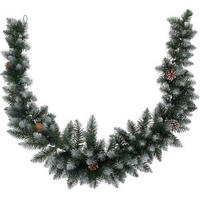GIRLANDA 180 cm - barvy stříbra/světle zelená, Basics, plast (180cm)