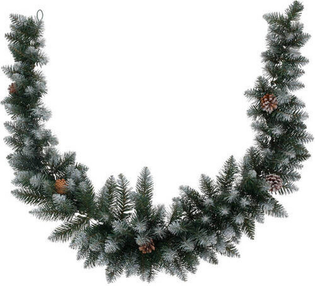 GIRLANDA 180 cm - barvy stříbra/světle zelená, Basics, plast (180cm)