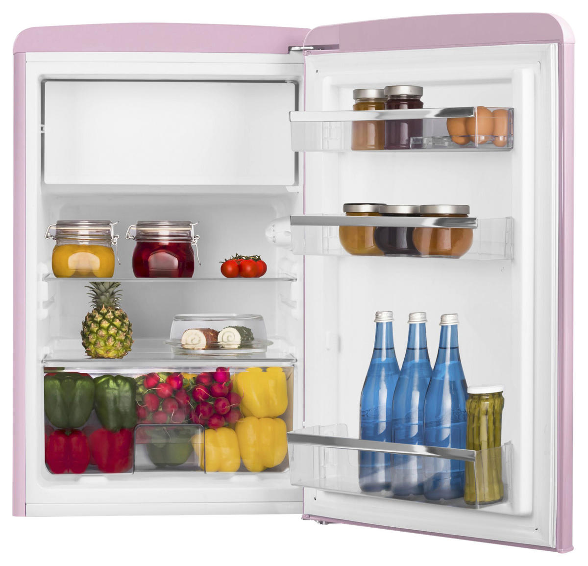 KÜHLSCHRANK 55/86/61,5 cm KS 15616 P  - Pink/Rosa, Basics, Glas/Metall (55/86/61,5cm) - Amica