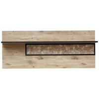 WANDBOARD Holzwerkstoff Schwarz, Eichefarben  - Eichefarben/Schwarz, KONVENTIONELL, Holzwerkstoff (160/64/24cm) - Livetastic