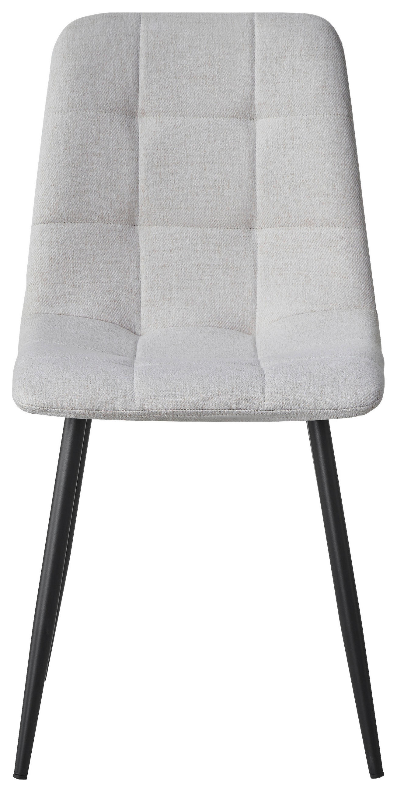 STUHL Webstoff Schwarz, Beige  - Beige/Schwarz, Design, Textil/Metall (45/86.5/55cm) - Stylife