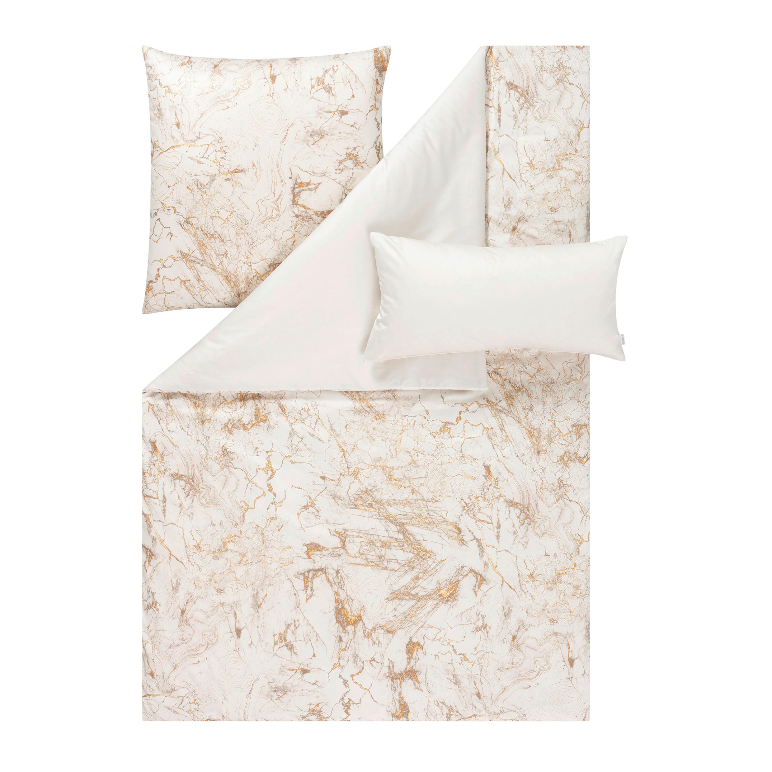 BETTWÄSCHE Atelier Makosatin 155/220 cm  - Naturfarben, Design, Textil (155/220cm) - Estella