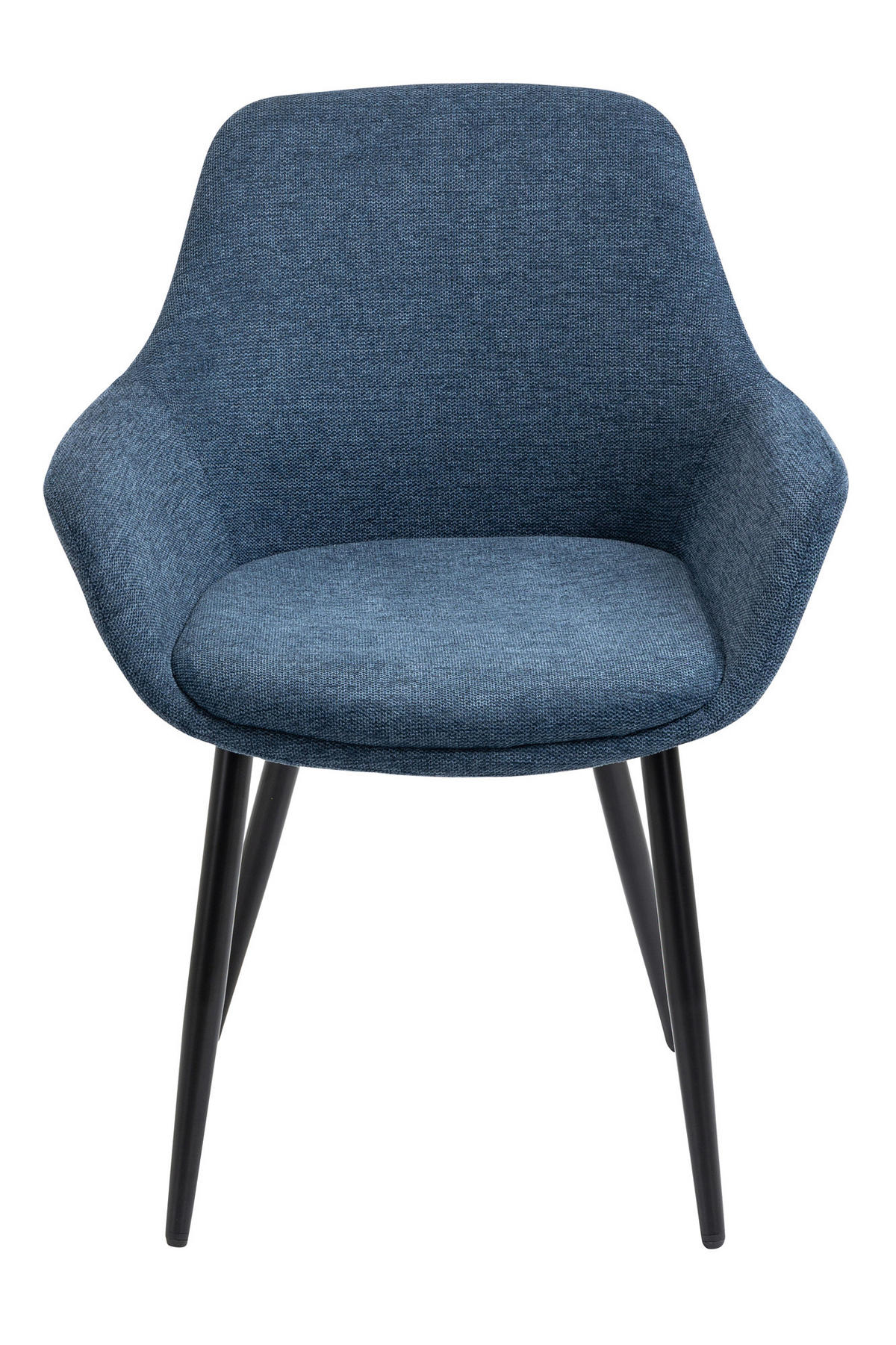 SADA ŽIDLÍ S PODRUČKAMI 2 kusy - černá/tmavě modrá, Moderní, kov/textil (64/86/59cm) - Livetastic