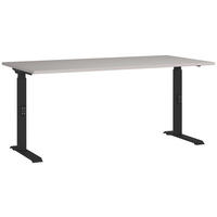 SCHREIBTISCH 160/80/68-91 cm  in Schwarz, Kaschmir  - Kaschmir/Schwarz, MODERN, Holzwerkstoff/Metall (160/80/68-91cm) - Germania