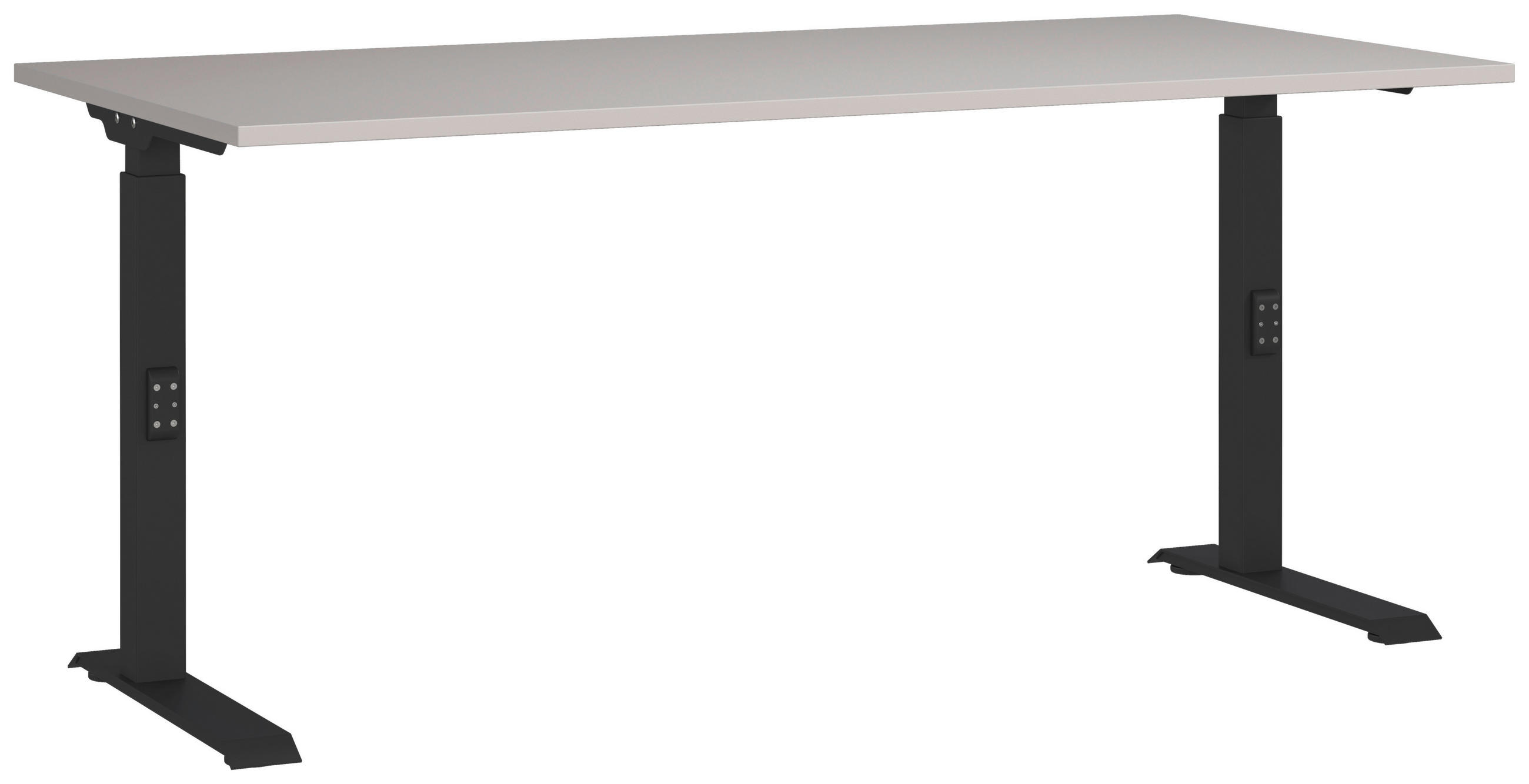 Germania Schreibtisch Schwarz, Kaschmir 80x68-91x160 cm