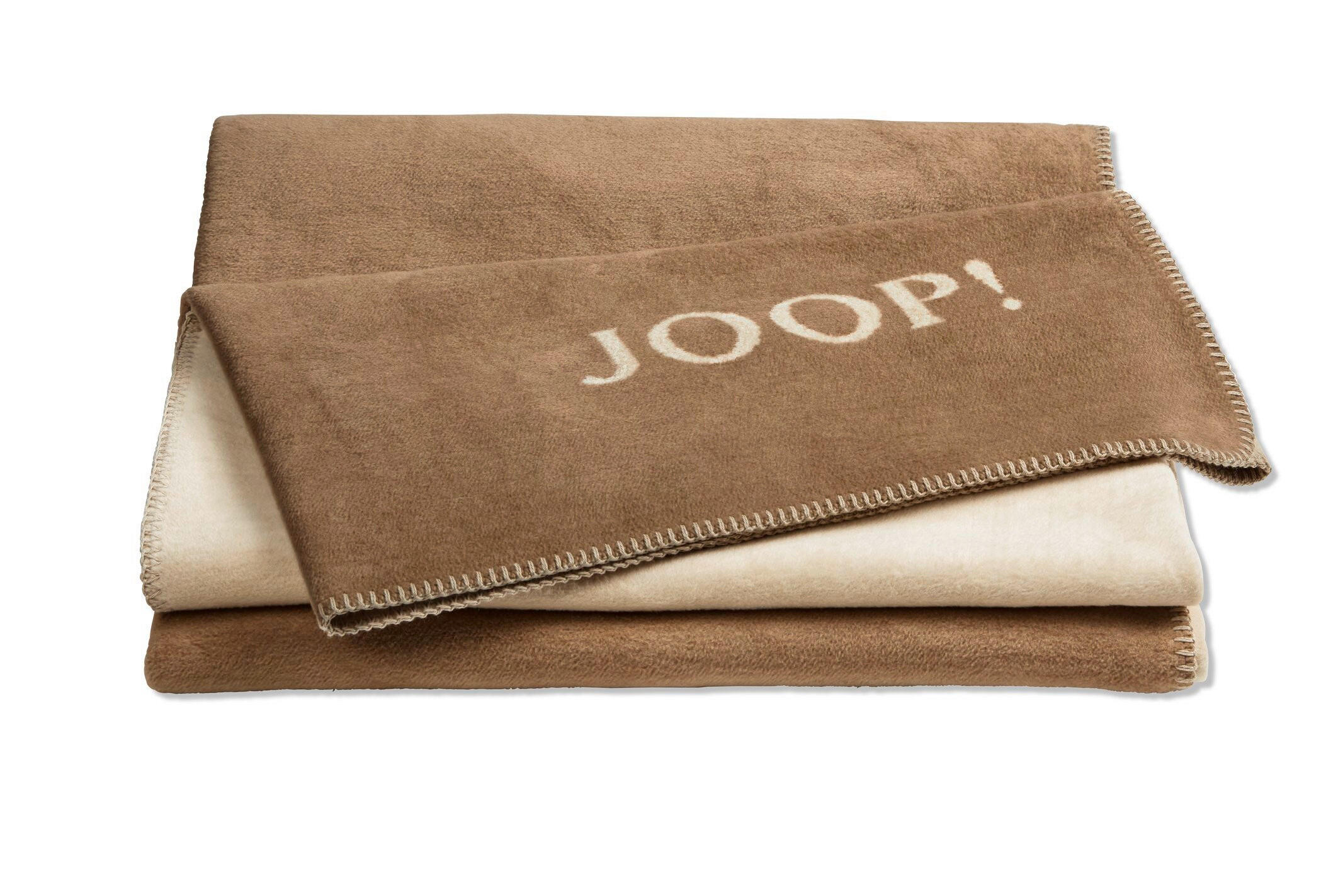 WOHNDECKE Uni Doubleface 150/200 cm  - Fango/Naturfarben, Basics, Textil (150/200cm) - Joop!