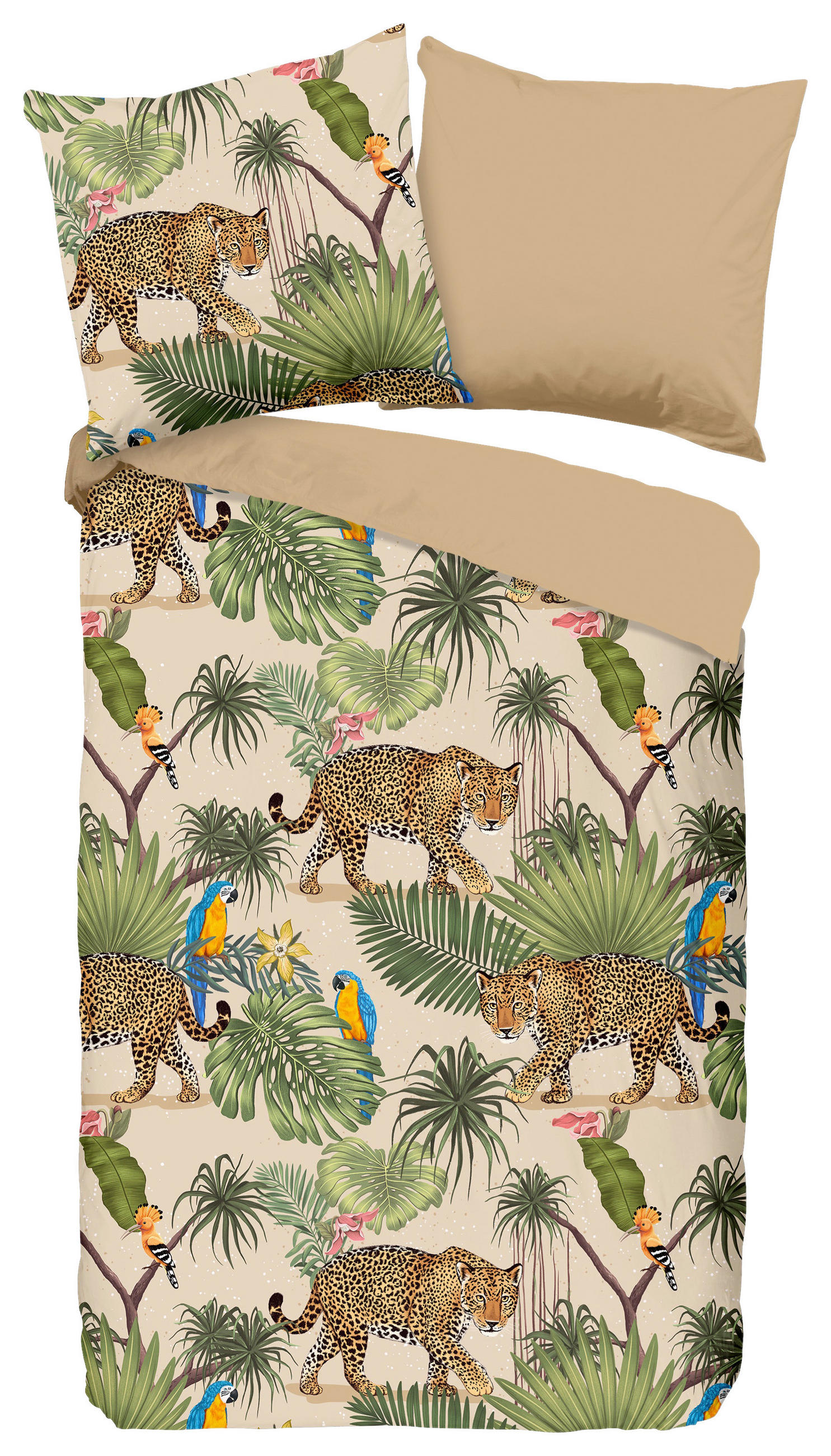 WENDEBETTWÄSCHE Tropical Renforcé 135/200 cm  - Multicolor, Natur, Textil (135/200cm)