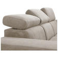 ECKSOFA  in Webstoff Beige  - Beige/Schwarz, KONVENTIONELL, Holz/Textil (283/244cm) - Carryhome