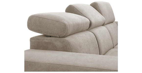 ECKSOFA  in Webstoff Beige  - Beige/Schwarz, KONVENTIONELL, Holz/Textil (283/244cm) - Carryhome