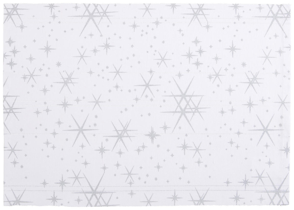 PRESTIERANIE, bavlna, 33/48 cm - biela/strieborná, Basics, textil (33/48cm) - X-Mas