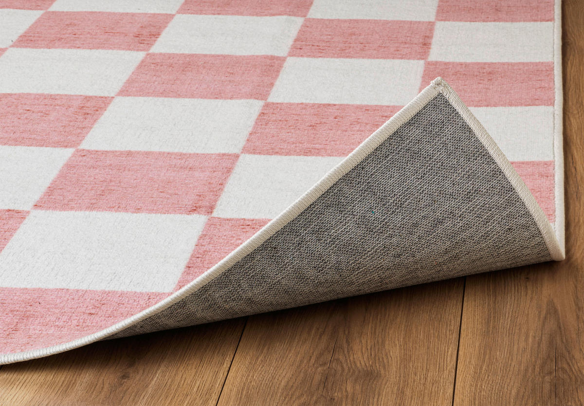 LÄUFER Mesio Jack 80/300 cm  in Hellrosa, Grauweiß  - Hellrosa/Grauweiß, Trend, Kunststoff/Textil (80/300cm) - Lindorug