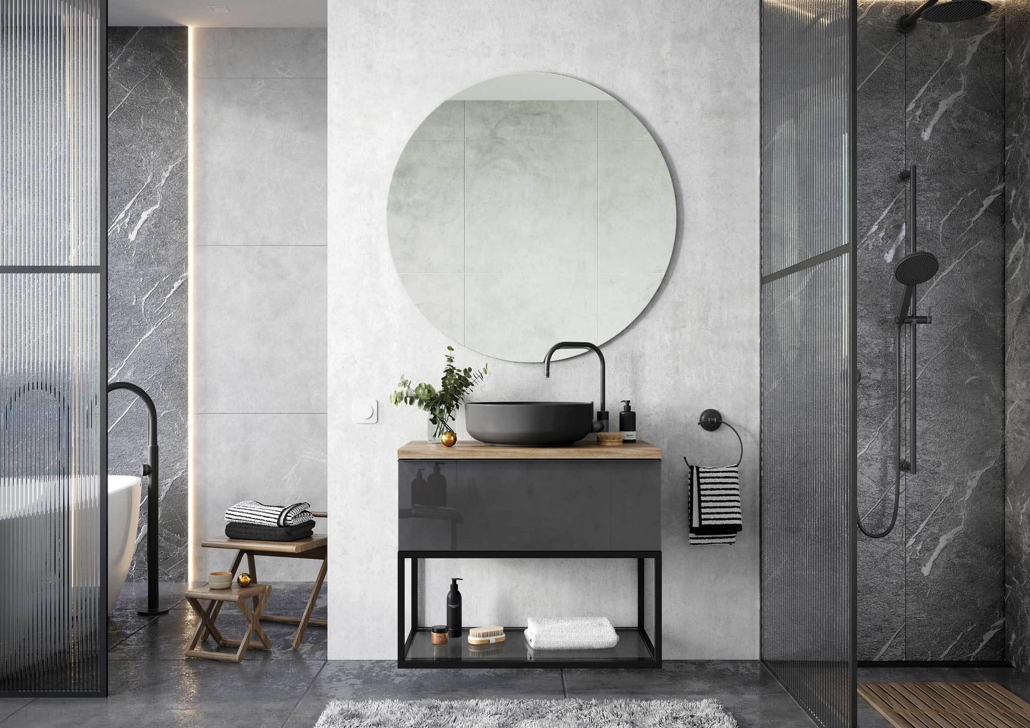 BAZĂ PENTRU LAVOAR 60/28,1/44,9 cm  - auriu/culoare crom, Basics, metal/material pe bază de lemn (60/28,1/44,9cm)