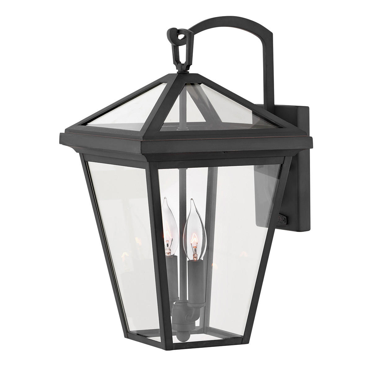 AUSSENWANDLEUCHTE - Schwarz, Konventionell, Glas/Metall (25,4/28,6/45,9cm) - Elstead Lighting