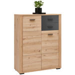 KOMMODE  in 96,3/121,3/38 cm  - Anthrazit/Eiche Artisan, KONVENTIONELL, Holzwerkstoff/Kunststoff (96,3/121,3/38cm) - Xora