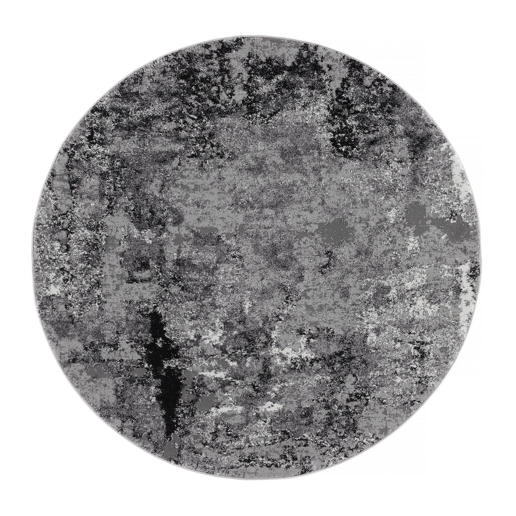 Webteppich Grau Timeline Quantum Rund Ø 120 Cm