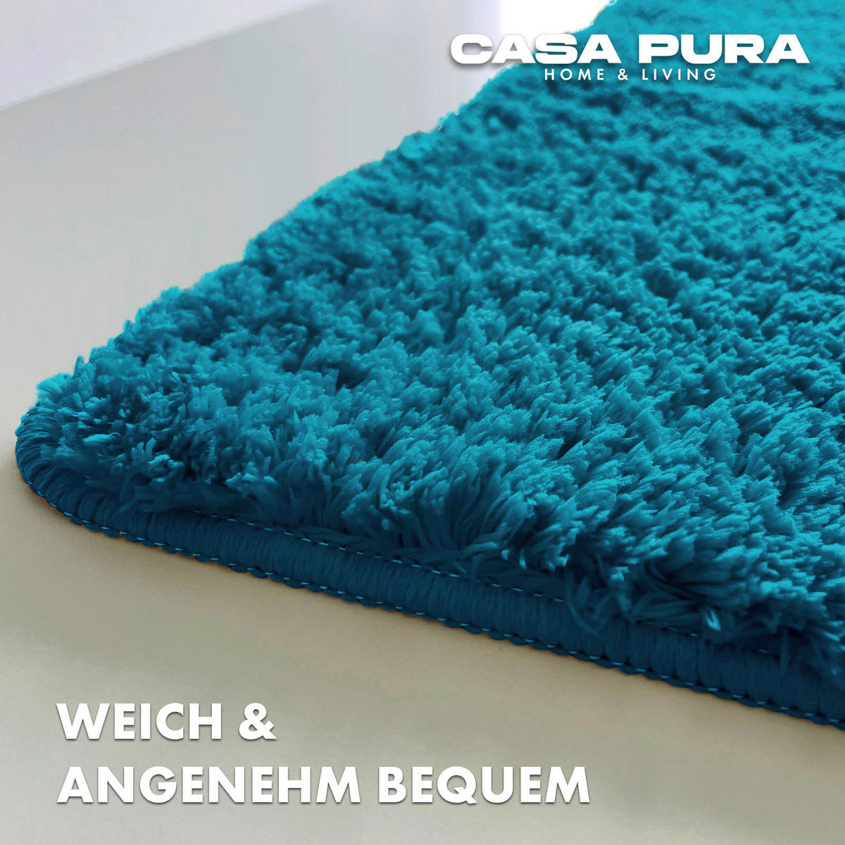 BADEMATTE SKY Petrol 80/150 cm  - Petrol, Basics, Kunststoff/Textil (80/150cm) - Floordirekt