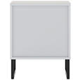 NACHTSCHRANK 45,1/56,7/43 cm  - Schwarz/Weiß, Design, Holzwerkstoff/Metall (45,1/56,7/43cm) - Novel
